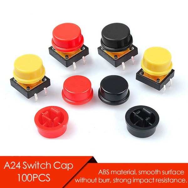 100 STK A24 Keycap Knap Switch Cap GUL 100 STK 100 STK Yellow 100PCS-100PCS