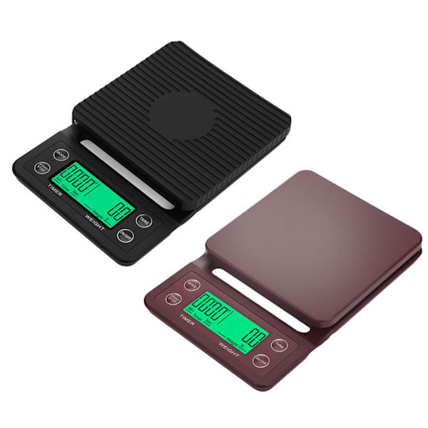 Dryp kaffevægt Elektronisk digital køkkenvægt SORT 5KG Black 5kg 0.1g