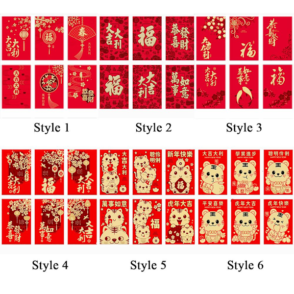 Punaiset kirjekuoret HongBao STYLE 4 STYLE 4 Style 4