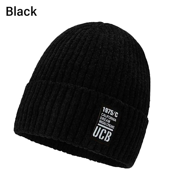 Tykke Vinter Beanies Strikkede Huer SORT black