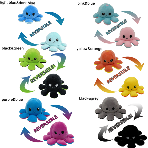 Octopus Toy Mood Doll black&green 40cm-40cm