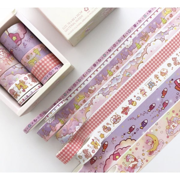 8 rullaa/ set Koristeeppi Paperiteippi DD D