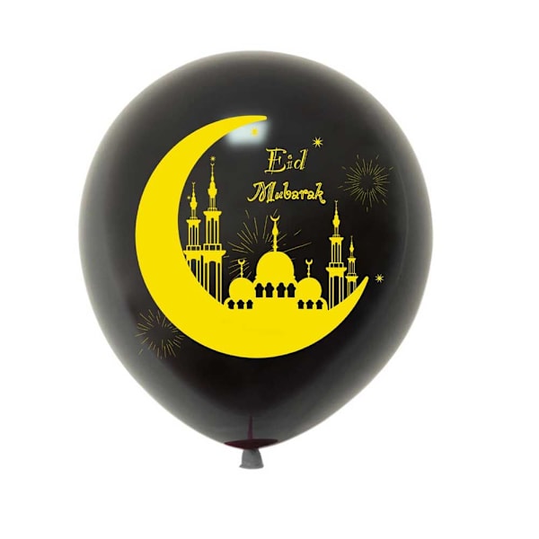 Eid Mubarak Latexballonger SVART 15ST Black 15pcs