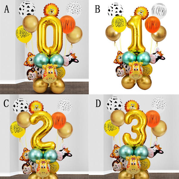 26 stk Jungle Safari Animal Folie Ballong Safari Jungle Party C