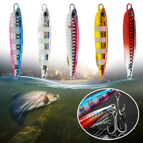 2kpl Metal Fishing Lure kaksoiskoukku Jig Bait 3 3 3