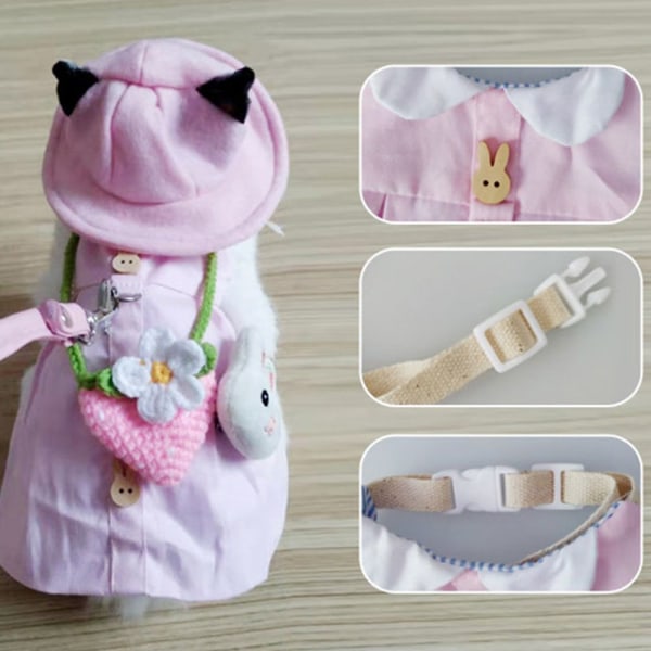 Kanin Klänning Kostym Kläder Hat Set TYPE4-L Type4-L