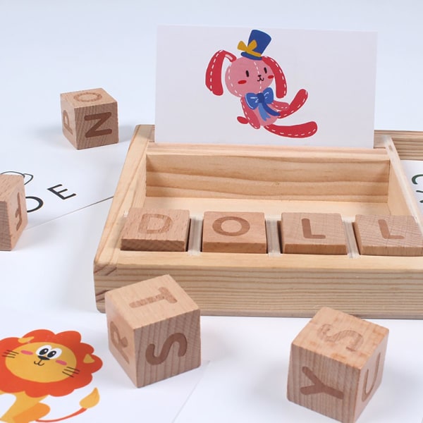 Word Spelling Blocks Jigsaw Board opetuslelu