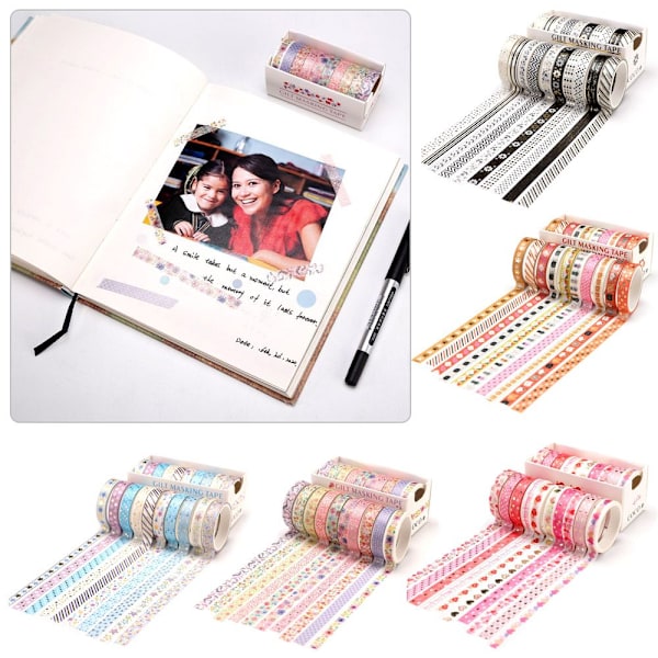 10 rullaa/ set Washi Tape koristetarrat LOVE LOVE LOVE