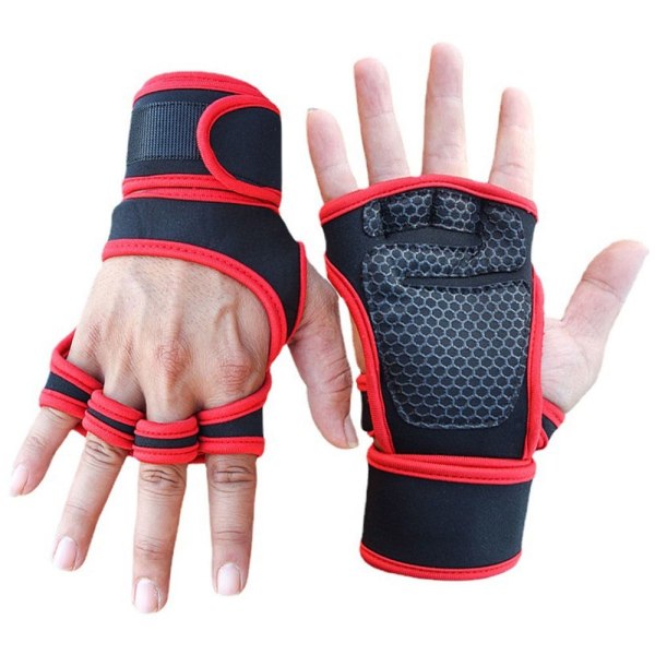 Gym Handskar Handled Träning Fitness Handskar RED XL Red XL
