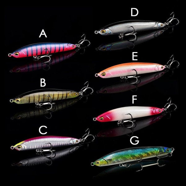 Minnow Bait sjunkande Lure Konstgjorda Hårda Lures 7pcs set