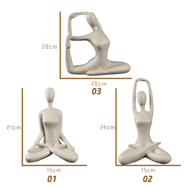Harpiksfigurer Kunst Yoga Pose 03 03 03