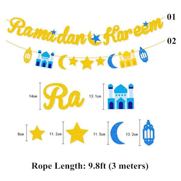 Ramadan Kareem Banners Paper Hanging Flags 01 01 01