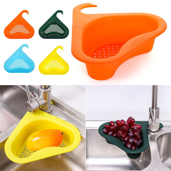 Swan Drain Basket Keittiön ylijäämäallassiivilä KELTAINEN yellow