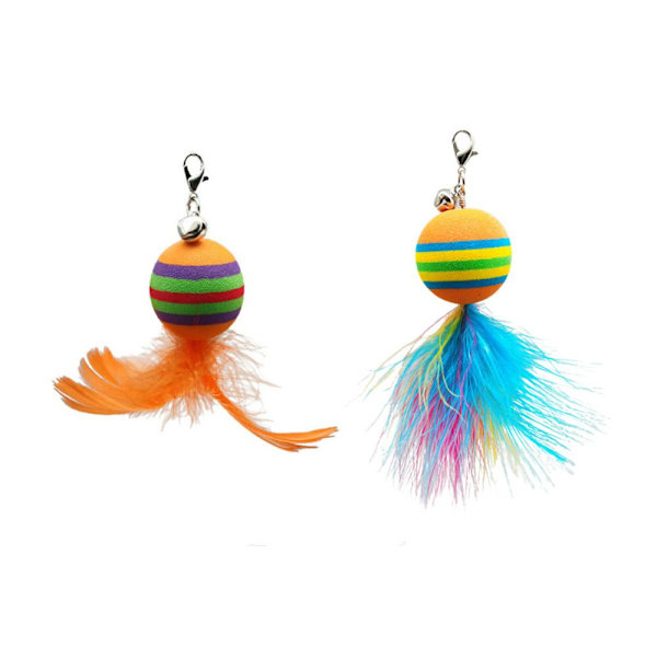 Pet Cat Teaser Legetøj Simulation Feather Ball 5 5 5