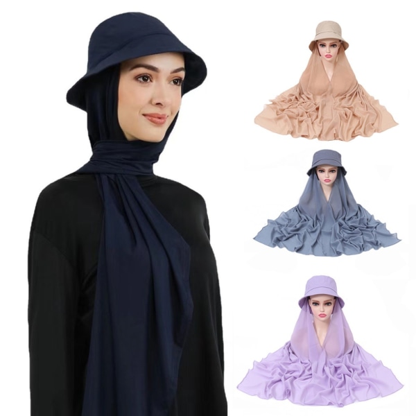 Muslimska Hijab Wrap Fisherman's Caps BEIGE beige