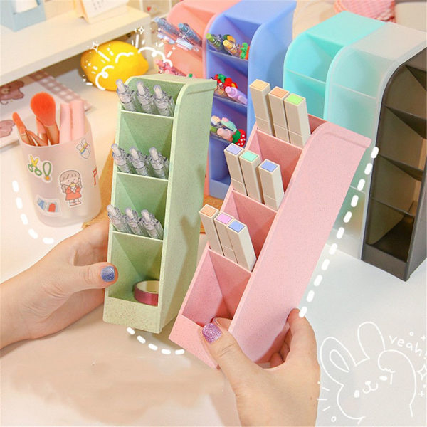 Desktop Storage Tube Multifunksjon TRANSPARENT ROSA TRANSPARENT transparent pink