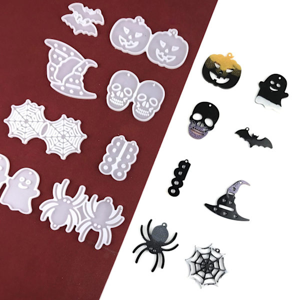 8ST Örhängen Molds Form VIT white