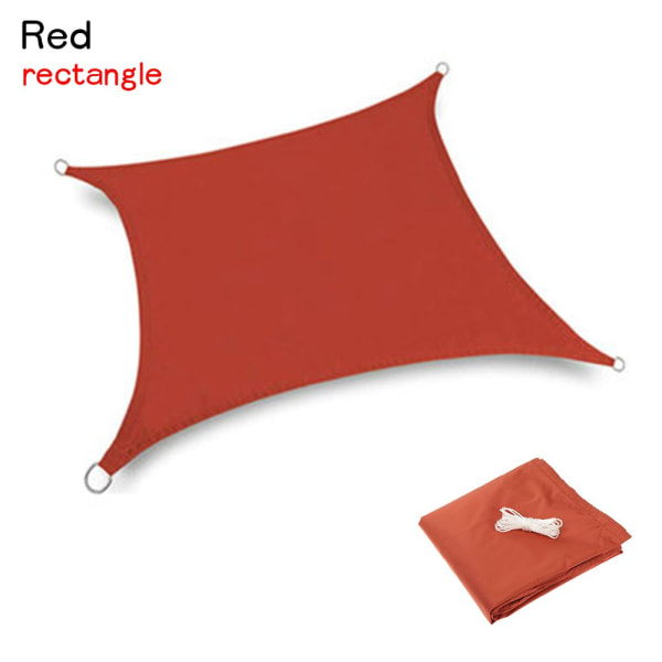 Sun Shade Sail Polyesteri UV Block PUNAINEN NELIKULMIO red