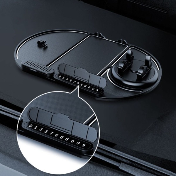 Bil Anti-Slip Mat Multifunktionell telefonhållare black