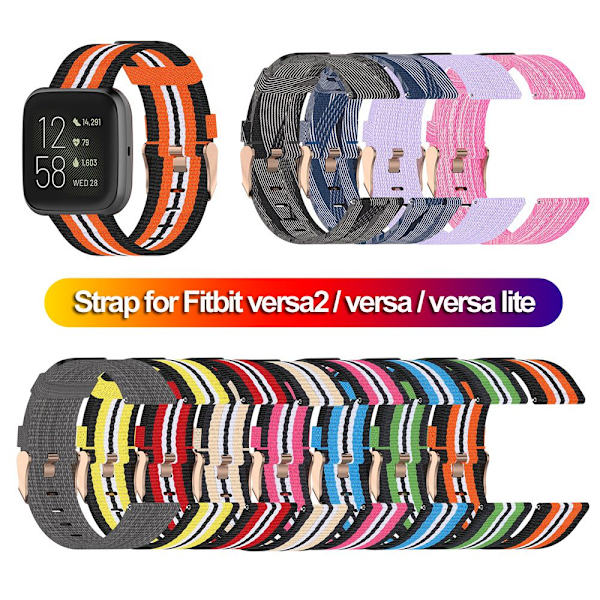 Vaihtokellonauha Canvas Nylon Watch MUSTA&VALKOINEN black&white