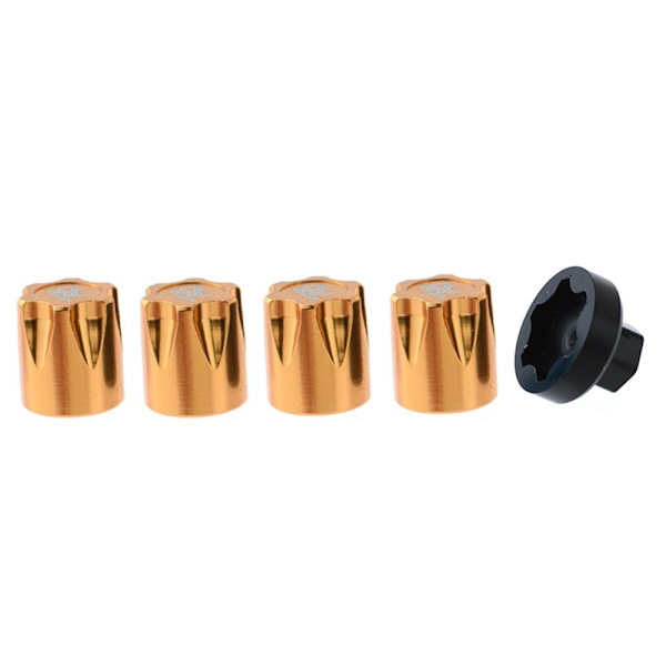 4kpl M4 mutterit Pyöränmutterit GOLD gold