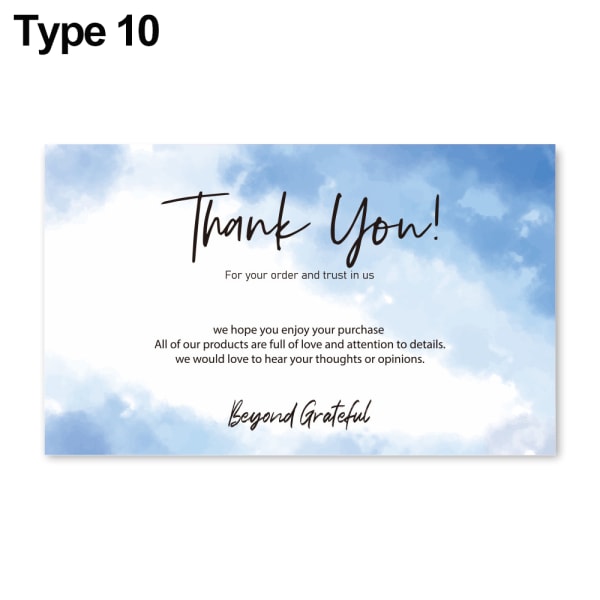 30PCS / Pack tack för din beställning Uppskatta kort TYP 10 type 10