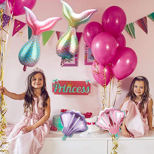 7 stk/parti Havfruehaleballonnummer folieballoner 7 7 7