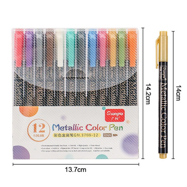 12 Stk Maling Marker Kunst Skrive Markers Glasvæg