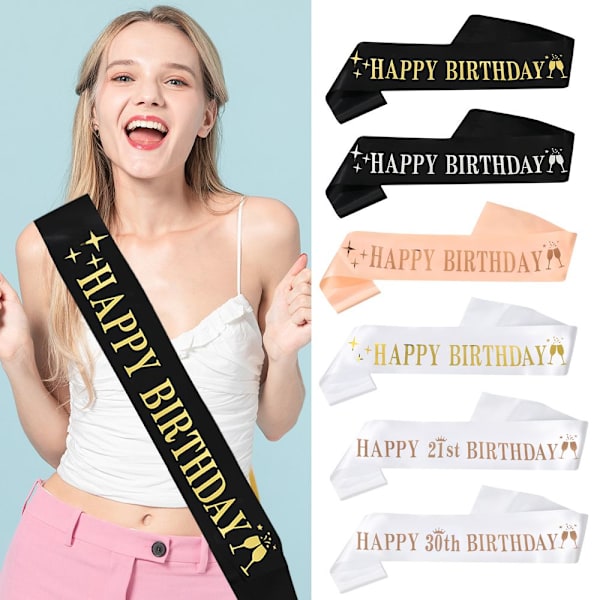 Syntymäpäivä Satin Sash Syntymäpäivä olkavyö 11 11