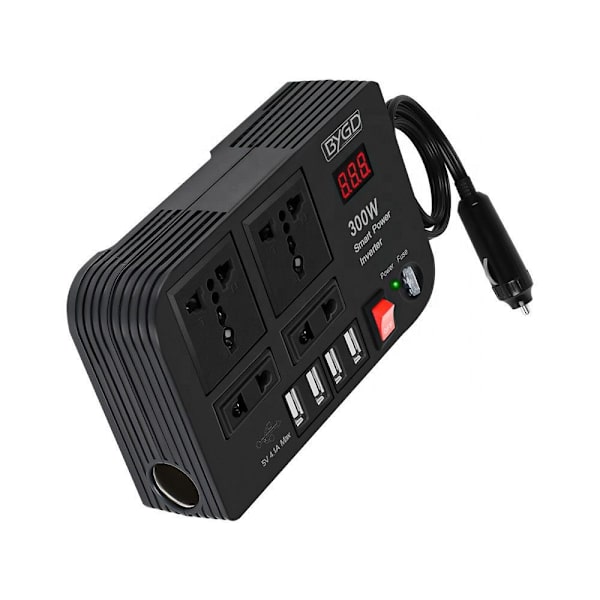 300W bilinverter DC 12V til AC 220V strømadapter