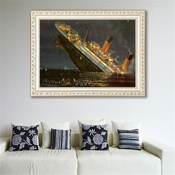 Titanic 5D Diamantmaleri Korssøm fuldbor 40X50CM 1 40x50cm