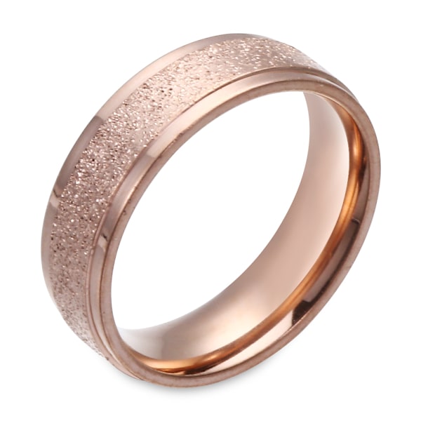 Bliver matfarvet ringbåndsring ROSE GULD 7 rose gold 7