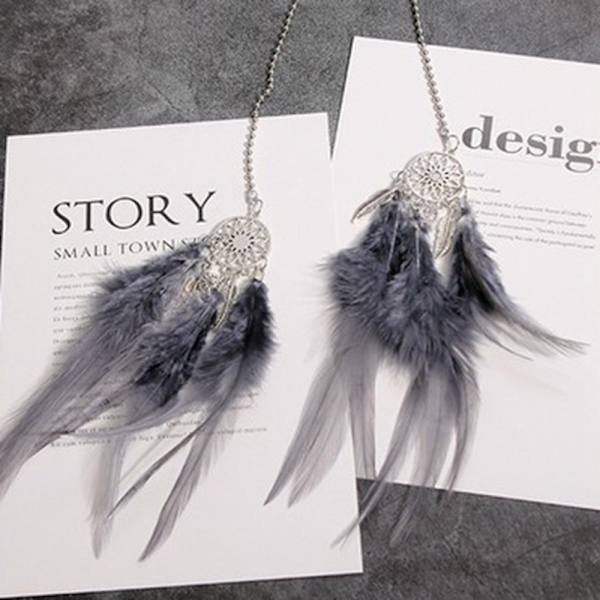 Dream Catcher auton sisustus Dreamnet Feather GREY grey