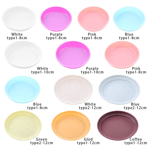 2kpl Kasvilautanen tippa-alustat VALKOINEN TYYPPI1-8CM White type1-8cm