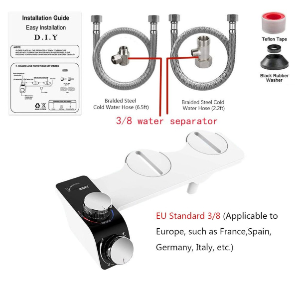 Bidé Toalettspruta EU STANDARD 3-8 EU STANDARD 3-8 EU Standard 3-8