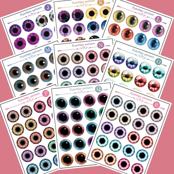 20 kpl/arkki Doll Eyes Dolls Eyechips Pattern O O