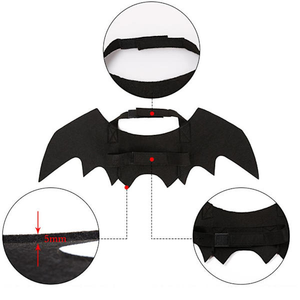 Lemmikki Halloween Cape Bat Wings M M