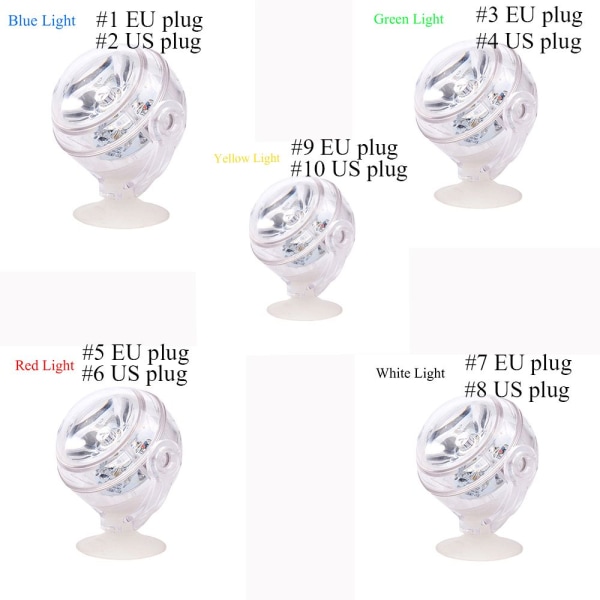 Undervands Spotlight EU PLUG7 7 EU Plug7