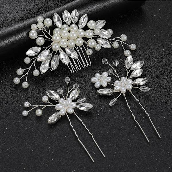 3kpl/ set Hiuskammat Flower Hiusneula KULTA gold