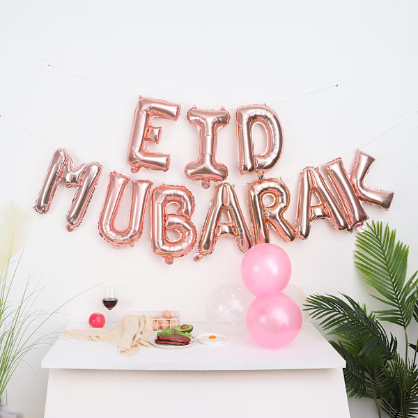 16 tommer Eid Mubarak RAMADAN MUBARAK ROSE GULD RAMADAN KAREEM rose gold