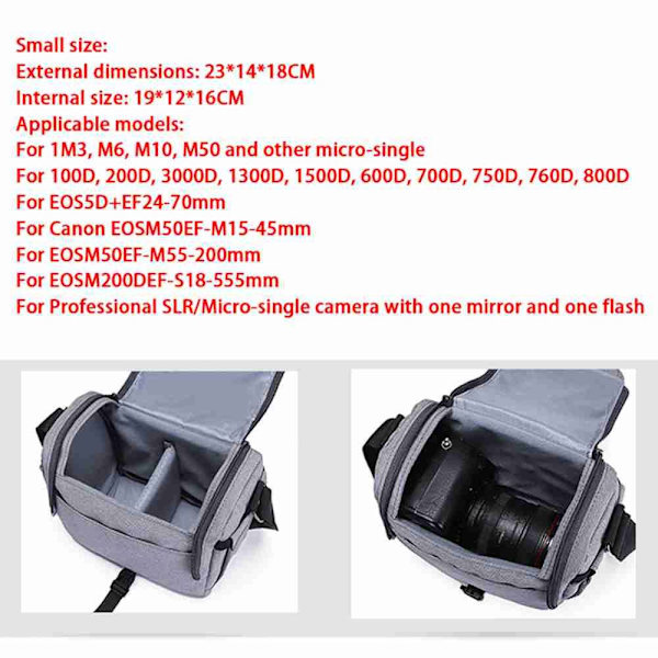 Kameran case Kameralaukku DARK GREY L dark grey L