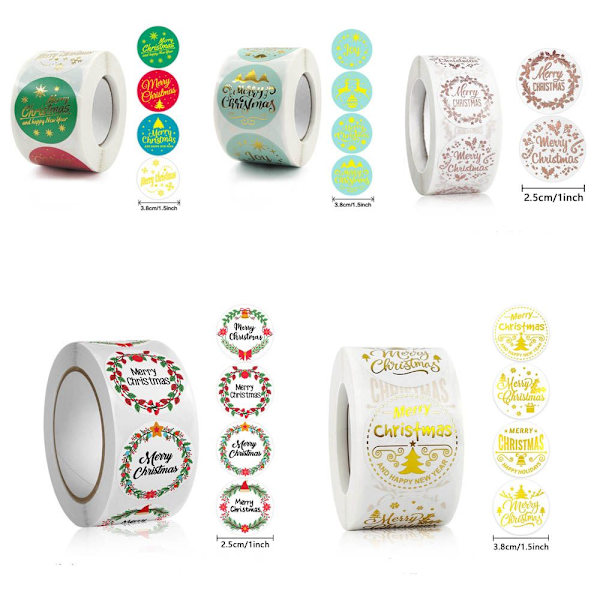 Merry Christmas Stickers Seal Labels Sticker 3 3 3