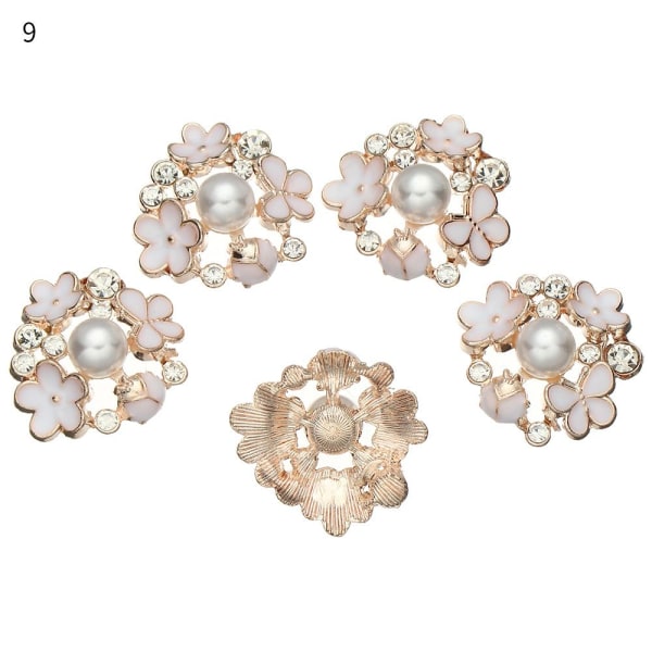 5 STK Perleknapp Rhinestone-knapper 9 9