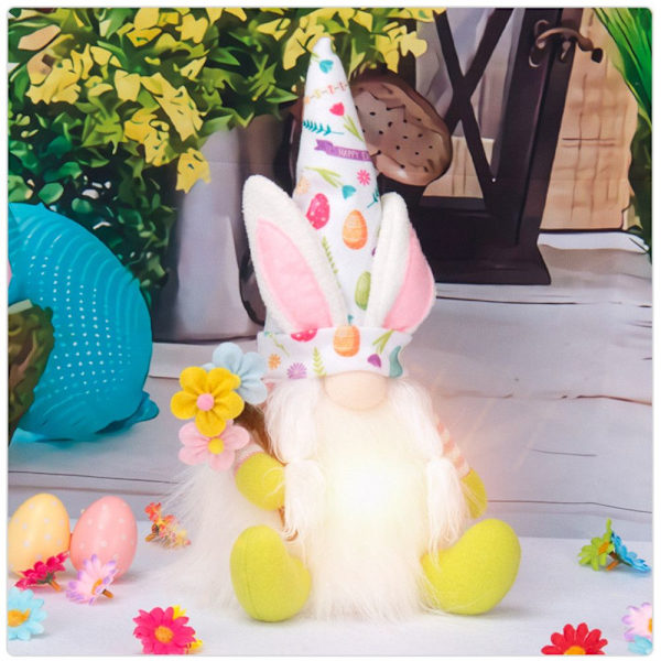 Påskprydnader Bunny Gnome ROSA pink