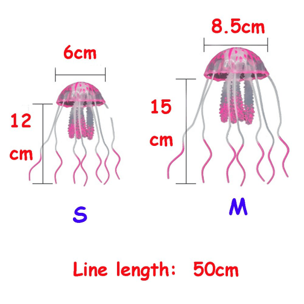 Keinotekoinen meduusa hehkuva akvaarioornamentti GREEN S Green S