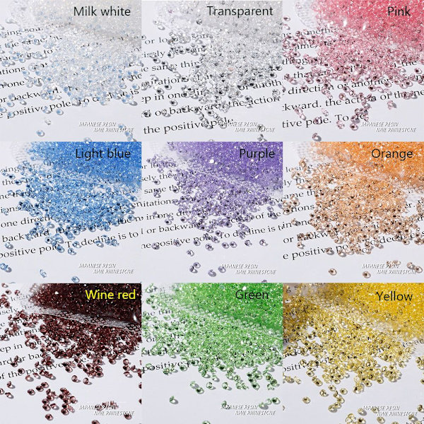 1 Pack 1440st Crystal Nail Art Rhinestone DIY Nail Art 3D transparent
