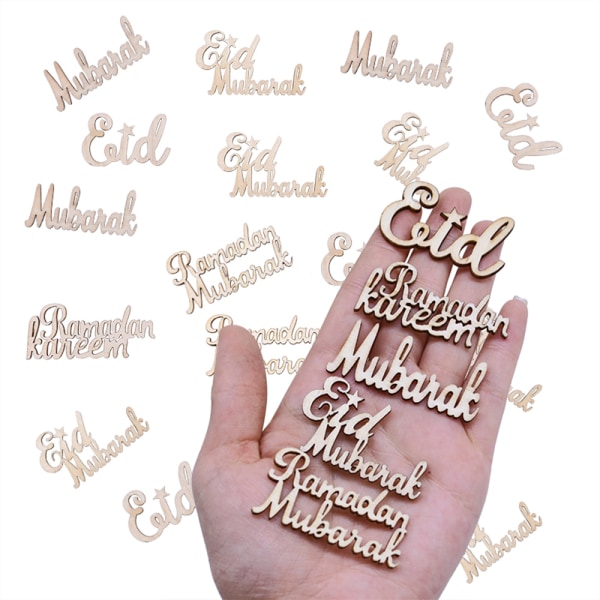 15st/ Set Ramadan Kareem Dekoration Träprydnader JM01340 JM01340