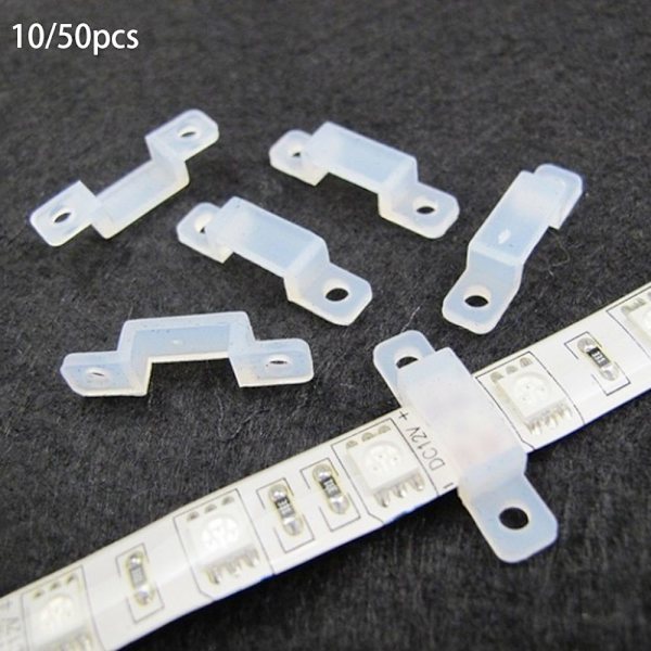 10/50 kpl Fixer Silicon Clip LED-nauhavalolampputeippi 10 kpl 10 PCS