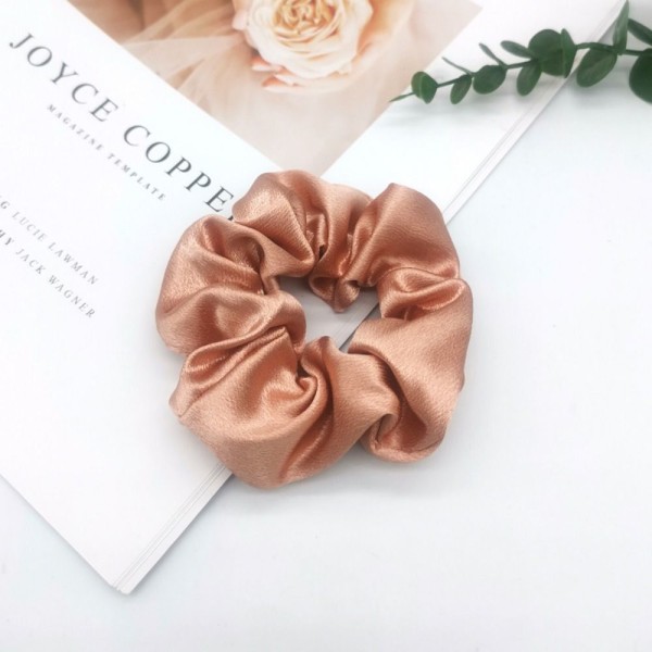 Satin Silk Hair Tie Elastiska Scrunchies KAFFE coffee