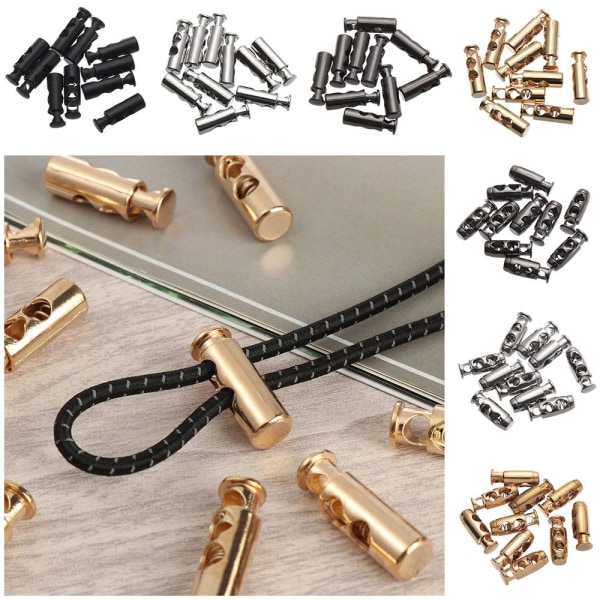 10 stk dobbelthulspropper DIY metalklemme stopperledning 2
